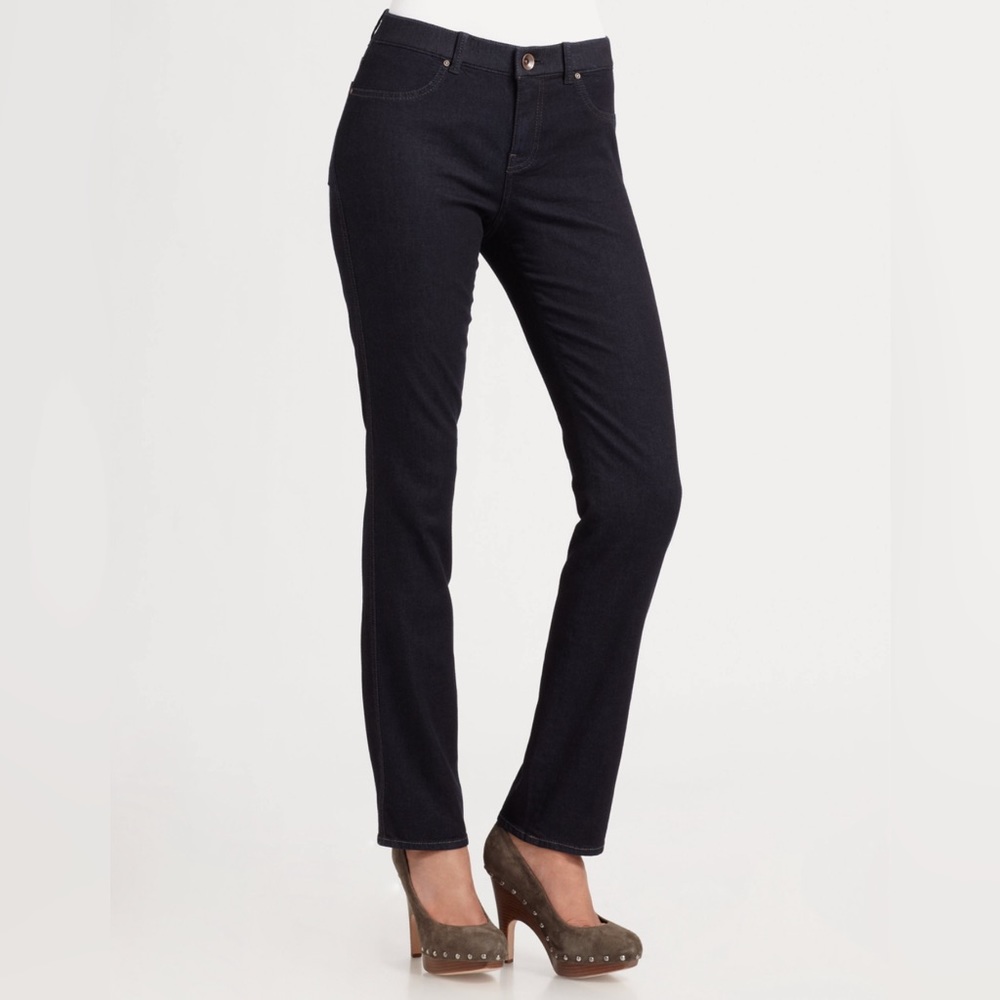 Elie Tahiri mid rise jeans in dark blue rinse
